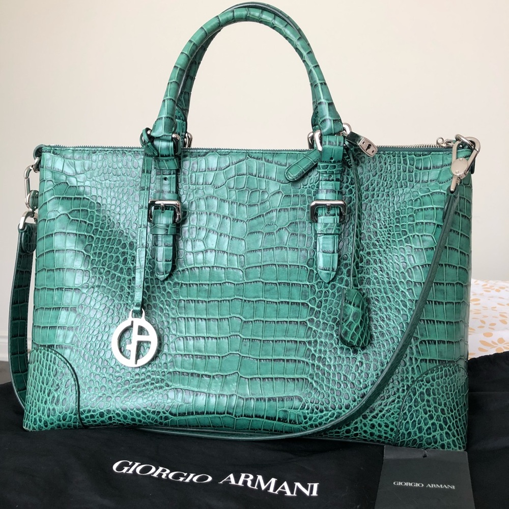 Giorgio Armani Calf Leather Tote large